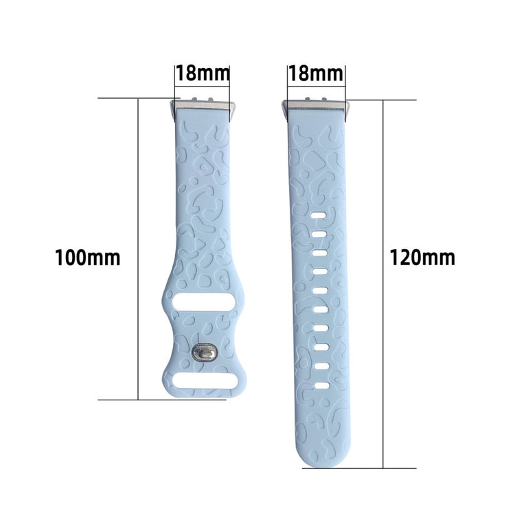 Samsung Galaxy Fit Silicone Watchband Leopard Printed Replacement Watch Strap - Green#serie_10