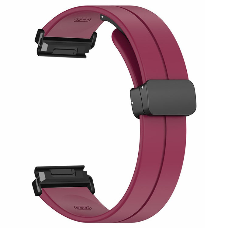 Garmin Fenix 7S / 6S / 5S 20mm Watch Band Magnetic Buckle Silicone Watch Strap - Wine Red#serie_7