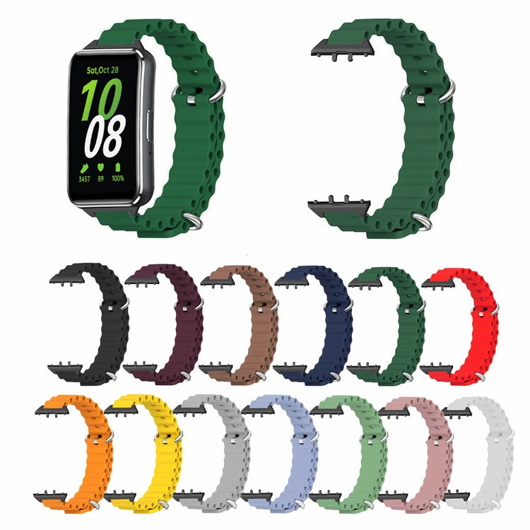 Super Fashionable Samsung Galaxy Fit 3 Silicone Strap - White#serie_2