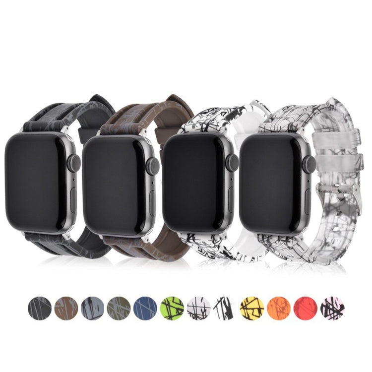 Comfortable Apple Smartwatch Silicone Universel Strap - Black#serie_1