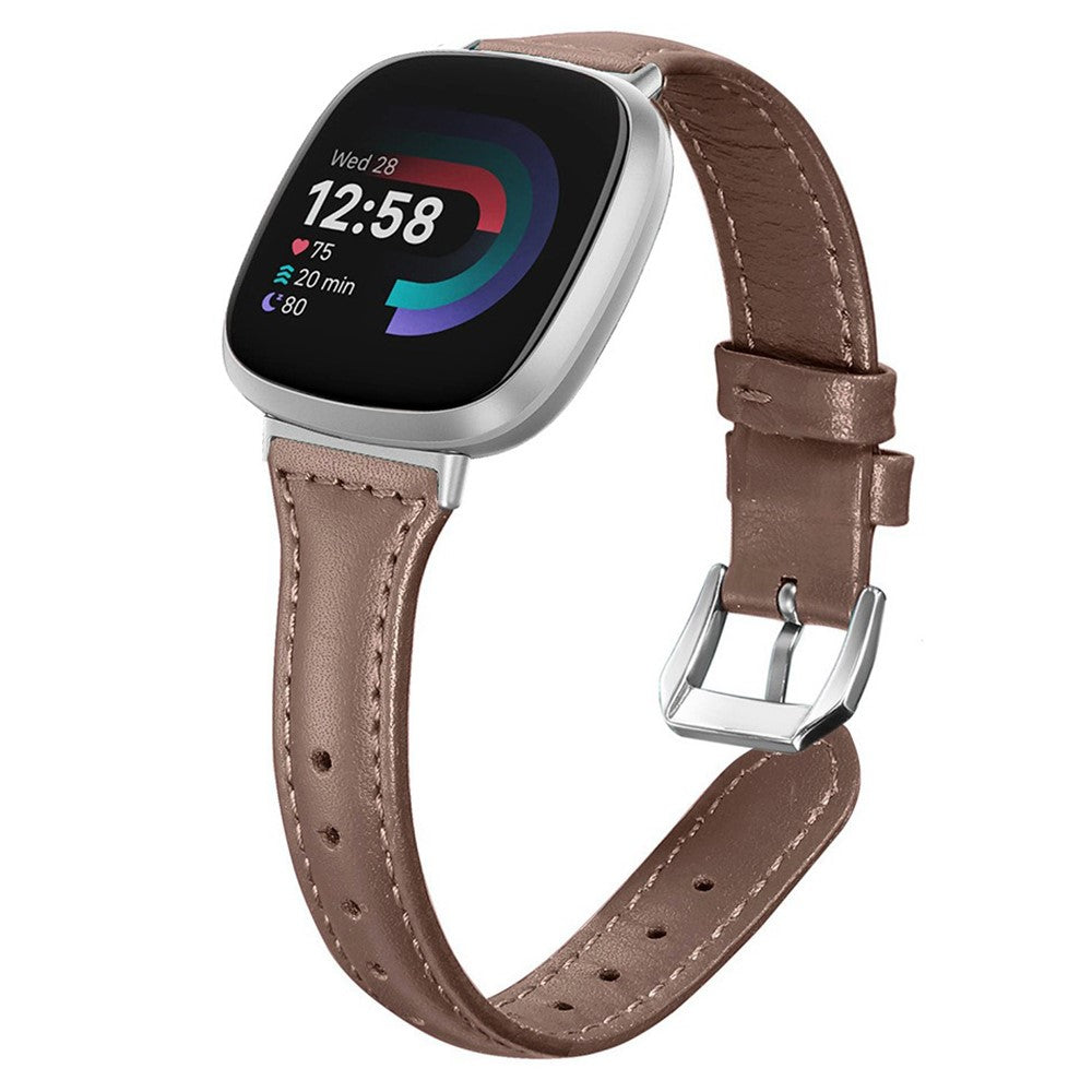 Fitbit Versa 3 / Fitbit Versa 4 Genuine Leather Universel Strap - Brown#serie_5