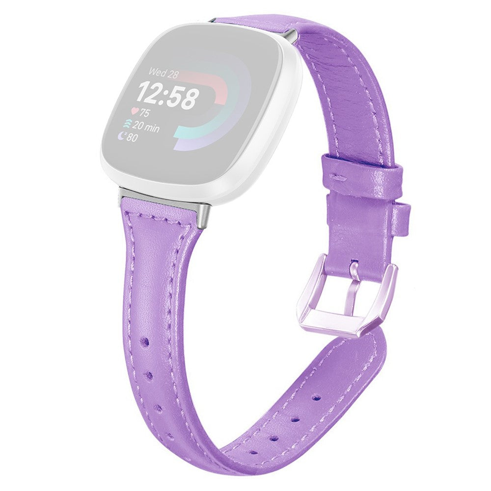 Fitbit Versa 3 / Fitbit Versa 4 Genuine Leather Universel Strap - Purple#serie_10