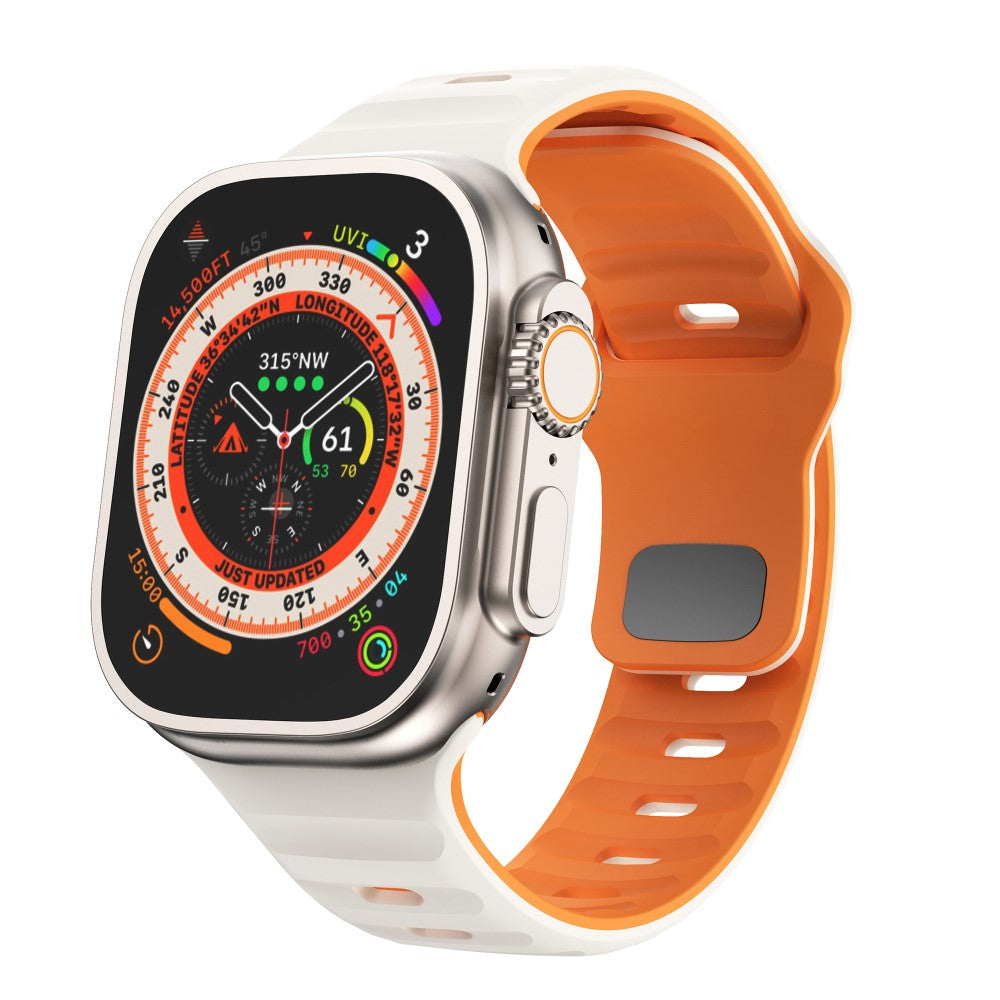 Remarkably Neat Apple Smartwatch Silicone Universel Strap - Orange#serie_9