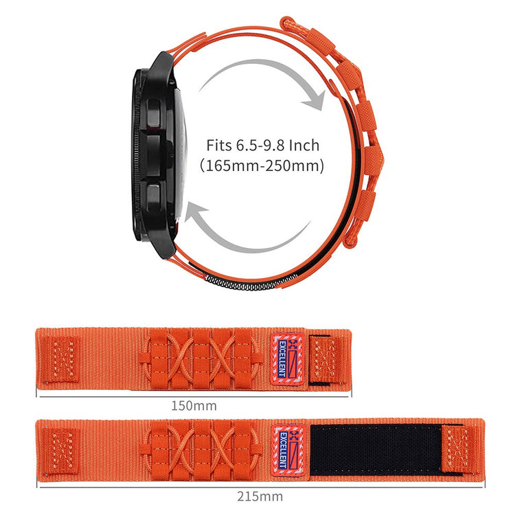 Huawei Watch GT 4 46mm / Watch 4 / 4 Pro Watch Band 22mm Loop Fastener Nylon Wrist Strap - Orange#serie_1