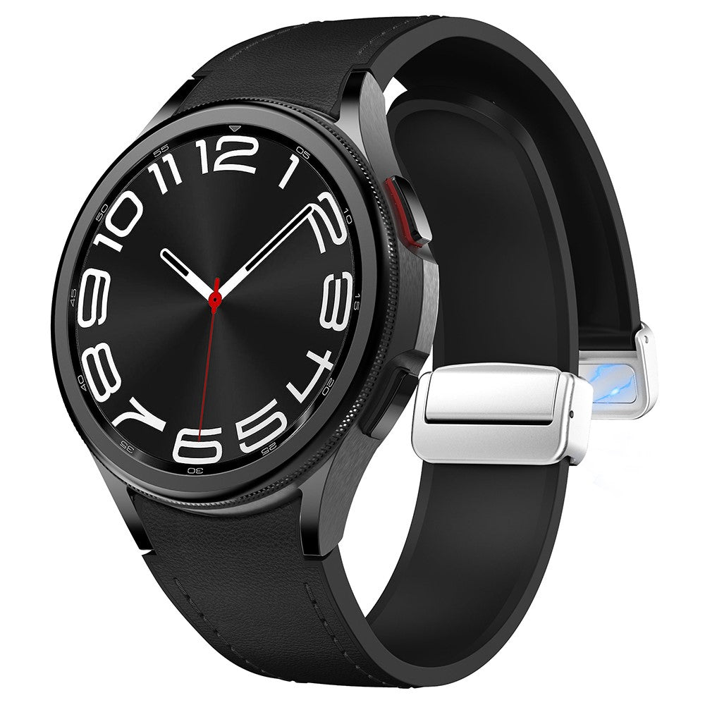 Very Durable Samsung Smartwatch Pu Leather Universel Strap - Black#serie_14