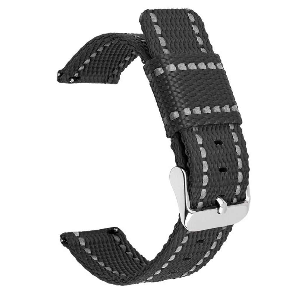 Huawei Watch GT 3 42mm / Watch GT 3 Pro 43mm Wrist Strap 20mm Texture Nylon Watch Strap - Black / Reflective Strip#serie_15