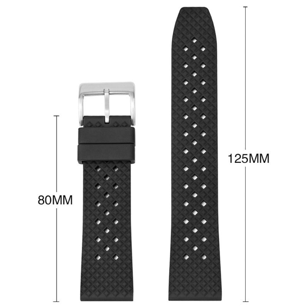 Huawei Watch GT 3 42mm / GT 3 Pro 43mm Watch Strap 20mm Fluorubber Wrist Band - Red+Black Buckle#serie_14