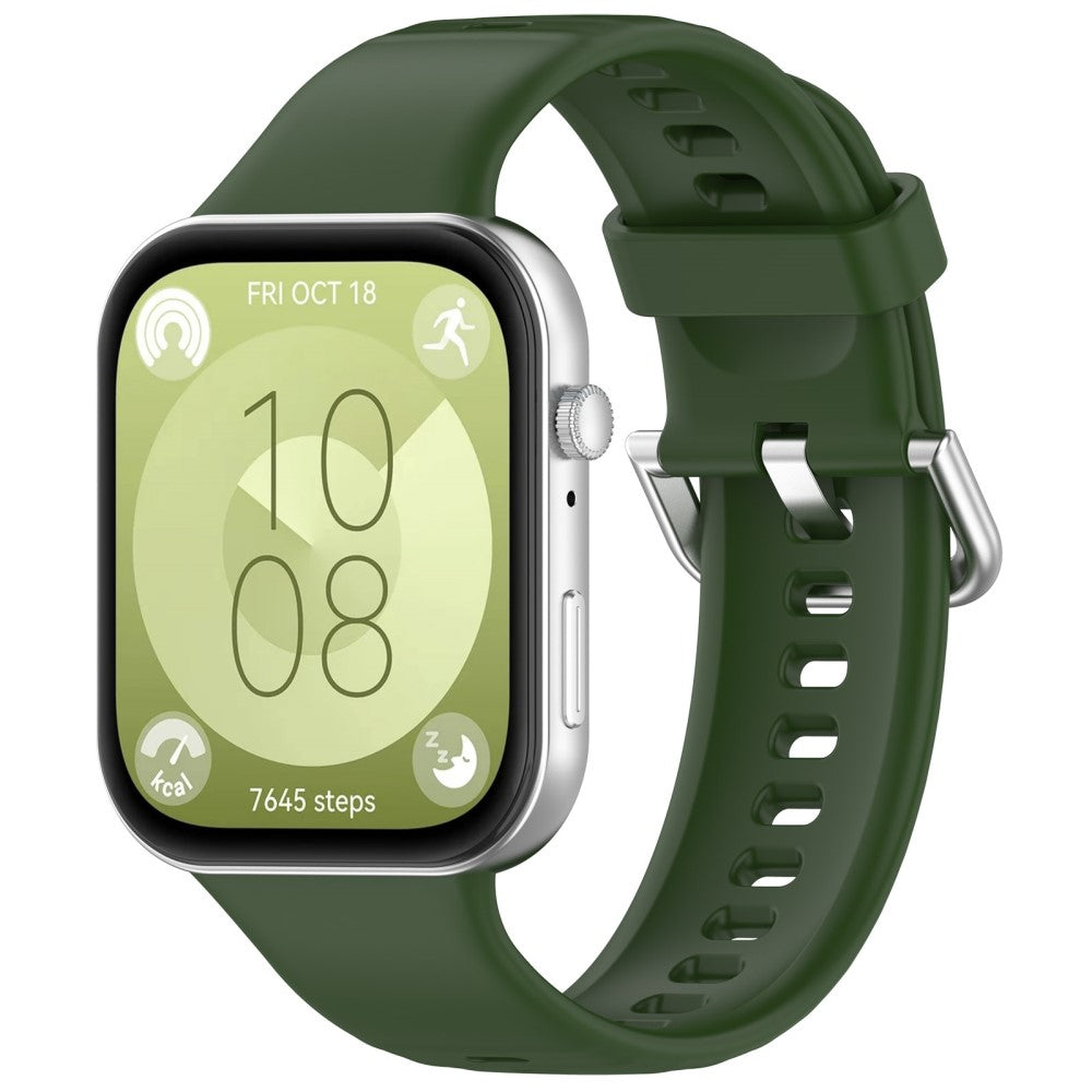 Sweet Huawei Watch Fit 3 Silicone Strap - Green#serie_10