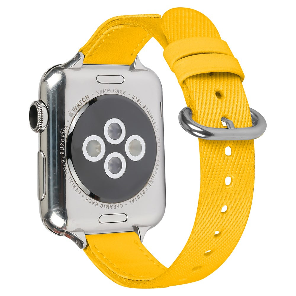 Nylon Braided Strap Apple Watch Series 9 8 7 41mm / 6 5 4 SE (2022) SE (2023) SE 40mm / 3 2 1 38mm Wrist band  - Yellow#serie_2