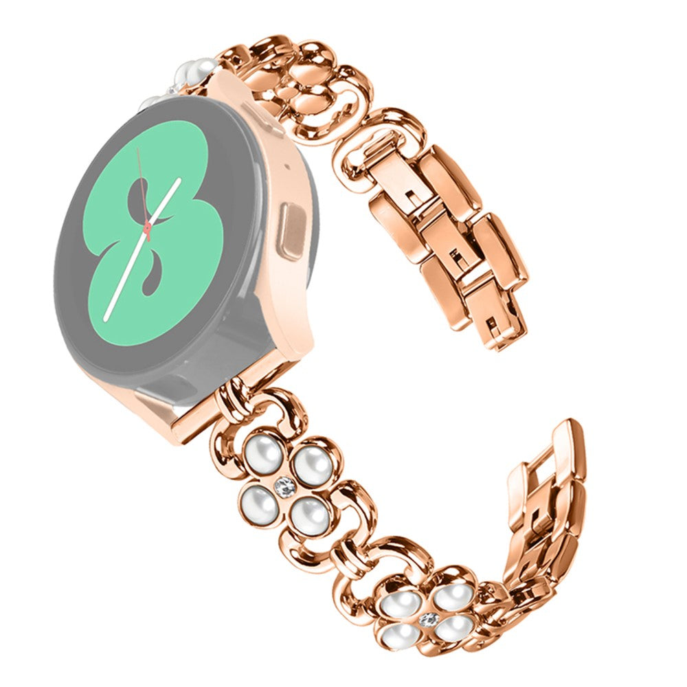 Watch band Huami Amazfit GTR 42mm Pearl Decor Four Leaf Clover Stainless Steel Strap - Rose Gold#serie_1