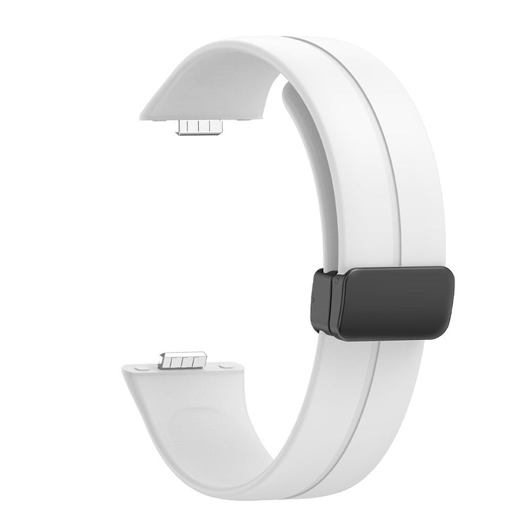 Huawei Watch Fit 3 Silicone Strap Magnetic Folding Buckle Watch band  - White#serie_2