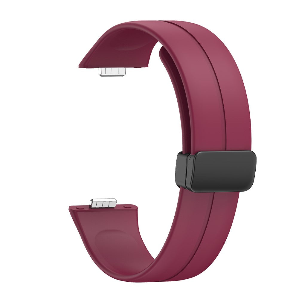 Huawei Watch Fit 3 Silicone Strap Magnetic Folding Buckle Watch band  - Wine Red#serie_7