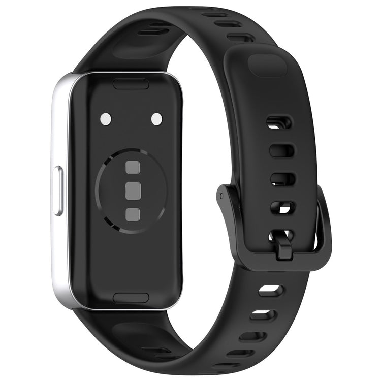 Huawei band 8 / 8 NFC / 9 / 9 NFC Glossy Silicone Watch Strap Replacement Watchband  - Black#serie_1