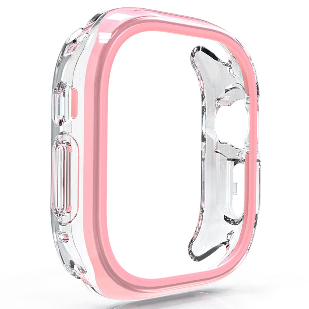 Apple Watch 7 / 8 / 9 41mm Hollow-Out Bump Resistant+Flexible Protection Cover Watch Frame Case - Pink#serie_3