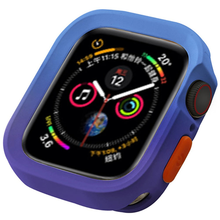 Apple Watch Series 4 / 5 / 6 / SE / SE (2022) 40mm / 7 / 8 / 9 41mm Dual Color Flexible Watch Case - Blue+Purple#serie_7