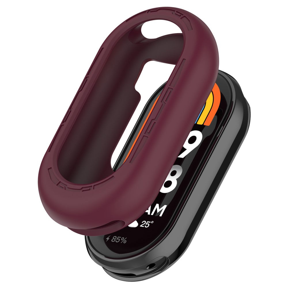 Xiaomi Mi Band 9 / 9 NFC Silicone Watch Case Anti-collision Protection Frame - Wine Red#serie_8