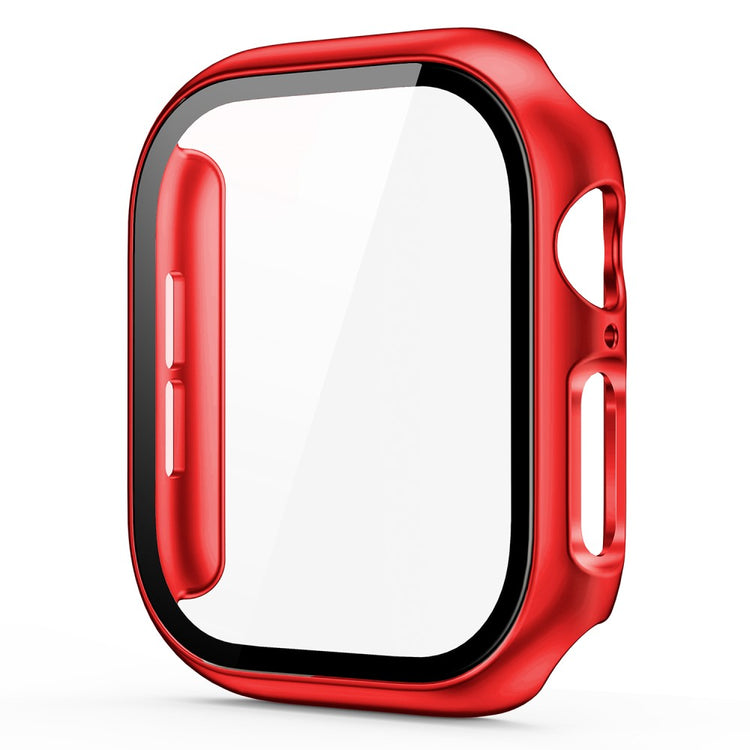 Apple Watch Series 10 46mm Protective Case All-Around Hard Bump Resistant Watch Cover with Tempered Glass Film - Red#serie_4