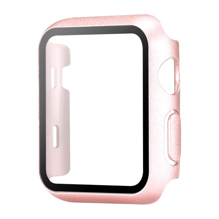 Apple Watch Series 10 46mm Watch Case Protective Hard Bump Resistant Cover with Tempered Glass Film - Rose Gold#serie_5