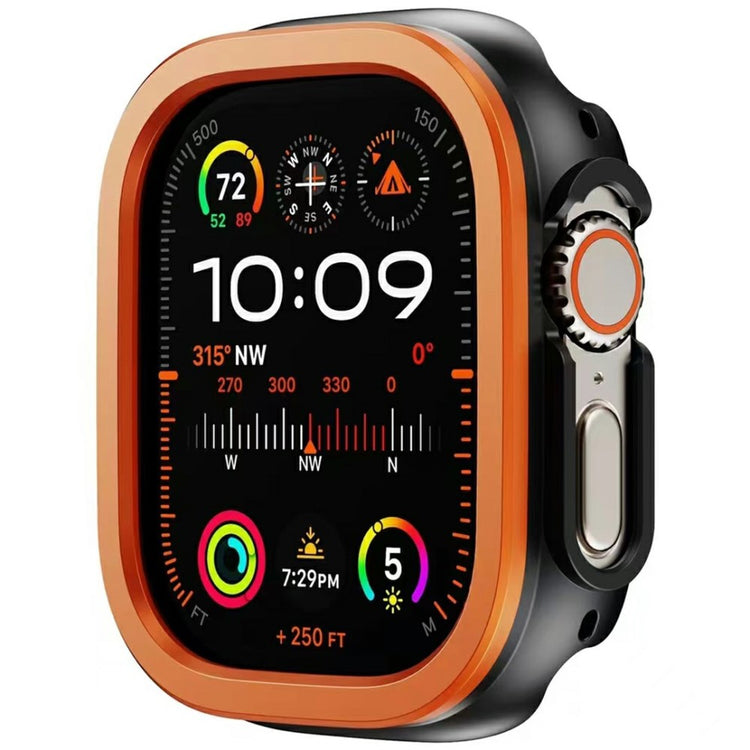 Apple Watch Series 10 42mm Hollow Out Flexible and Aluminum Alloy Watch Frame Protective Case - Orange#serie_1