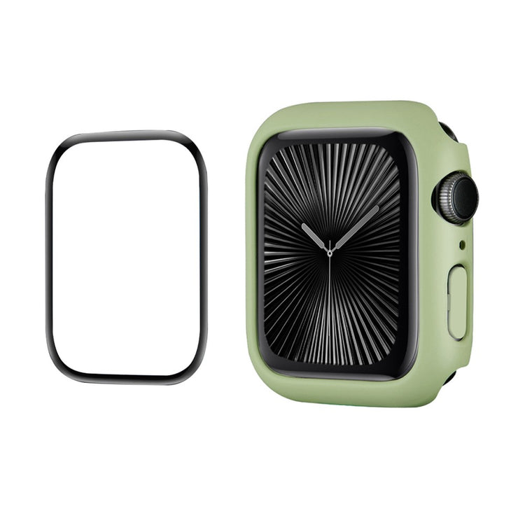 Apple Watch Series 10 46mm ENKAY HAT PRINCE Solid Color PC Watch Case Shockproof Cover with Full Coverage PMMA Soft Film - Light Green#serie_2