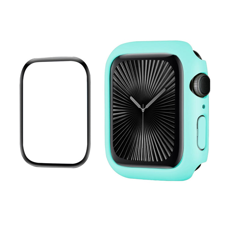 Apple Watch Series 10 46mm ENKAY HAT PRINCE Solid Color PC Watch Case Shockproof Cover with Full Coverage PMMA Soft Film - Light Blue#serie_9