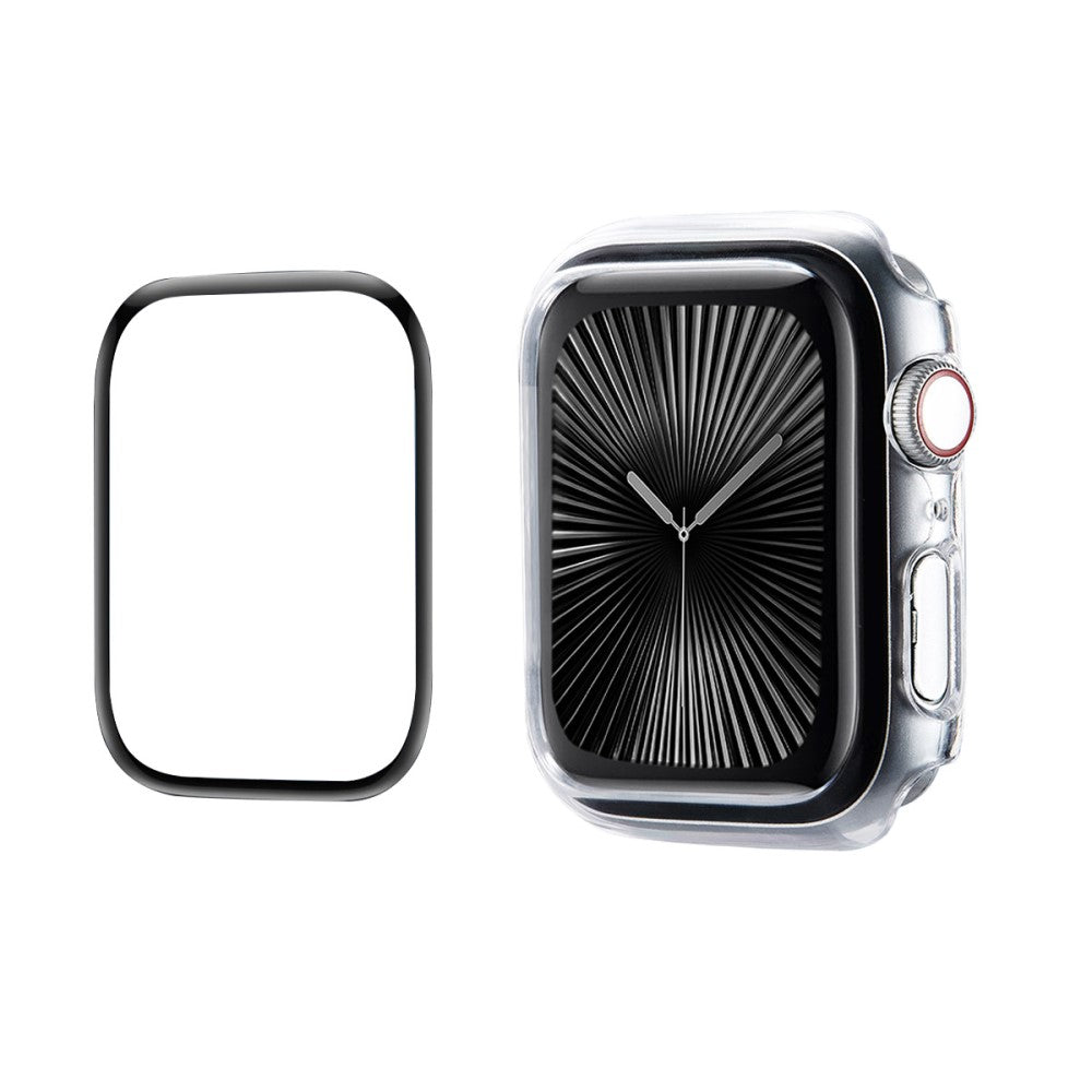 Apple Watch Series 10 46mm ENKAY HAT PRINCE Solid Color PC Watch Case Shockproof Cover with Full Coverage PMMA Soft Film - Transparent#serie_11