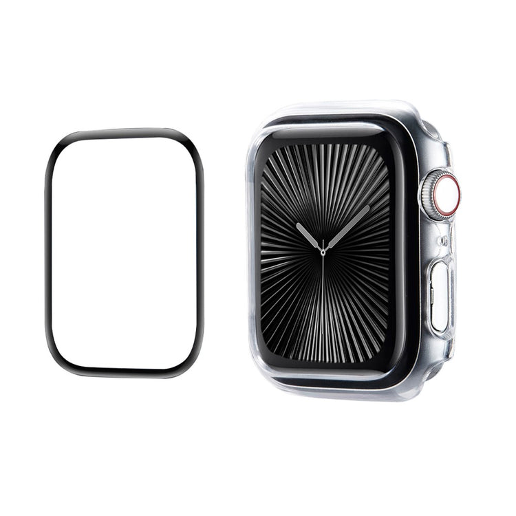 Apple Watch Series 10 46mm ENKAY HAT PRINCE Solid Color PC Watch Case Shockproof Cover with Full Coverage PMMA Soft Film - Transparent#serie_11