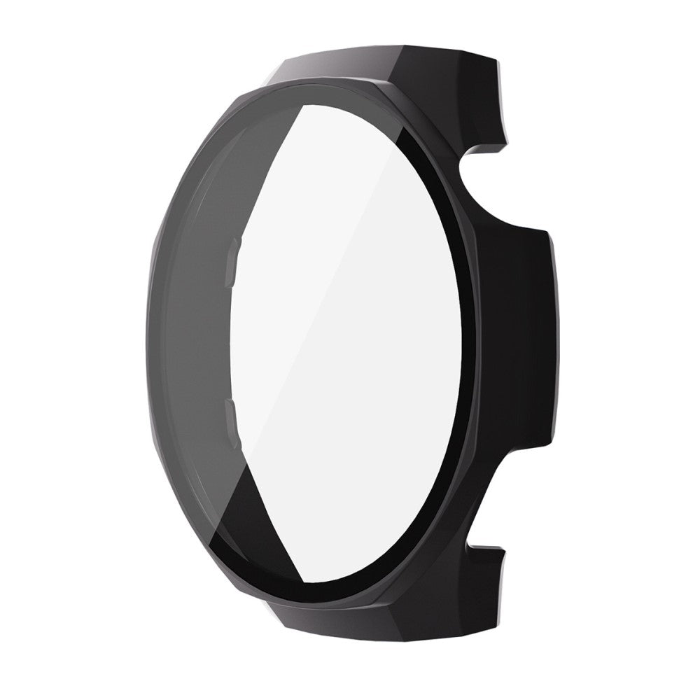 Huawei Watch GT 5 Pro 46mm ENKAY Hat-Prince 2-in-1 Rubberized Hard PC Frame with 9H Tempered Glass Screen Protector - Black#serie_3