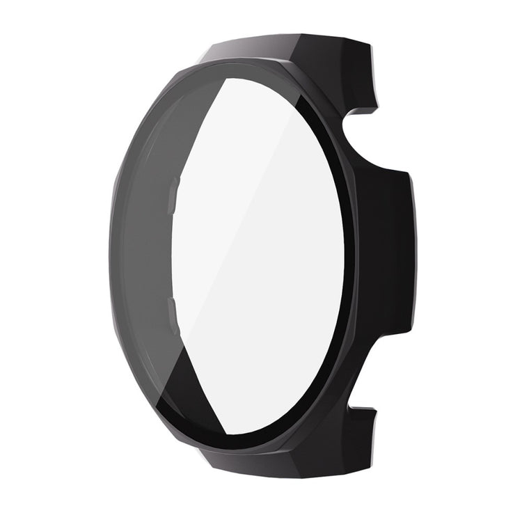 Huawei Watch GT 5 Pro 46mm ENKAY Hat-Prince 2-in-1 Rubberized Hard PC Frame with 9H Tempered Glass Screen Protector - Black#serie_3