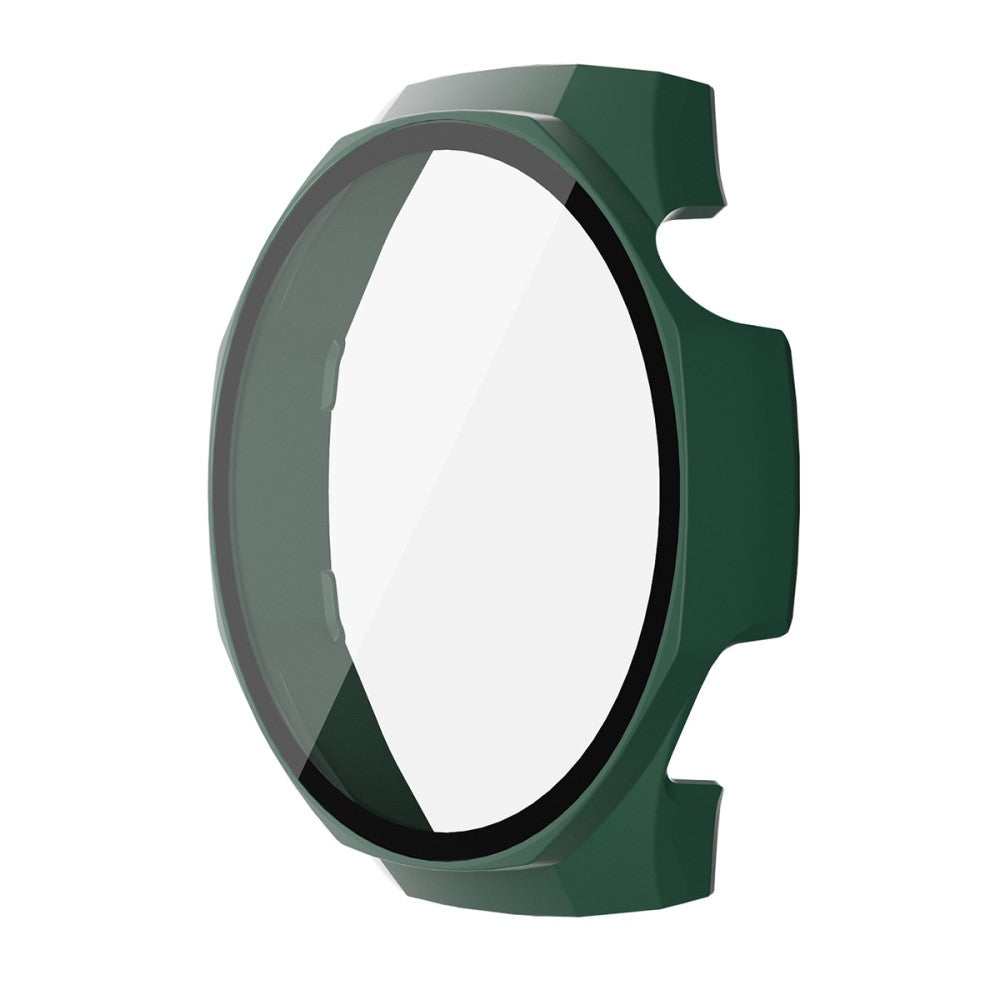 Huawei Watch GT 5 Pro 46mm ENKAY Hat-Prince 2-in-1 Rubberized Hard PC Frame with 9H Tempered Glass Screen Protector - Dark Green#serie_5