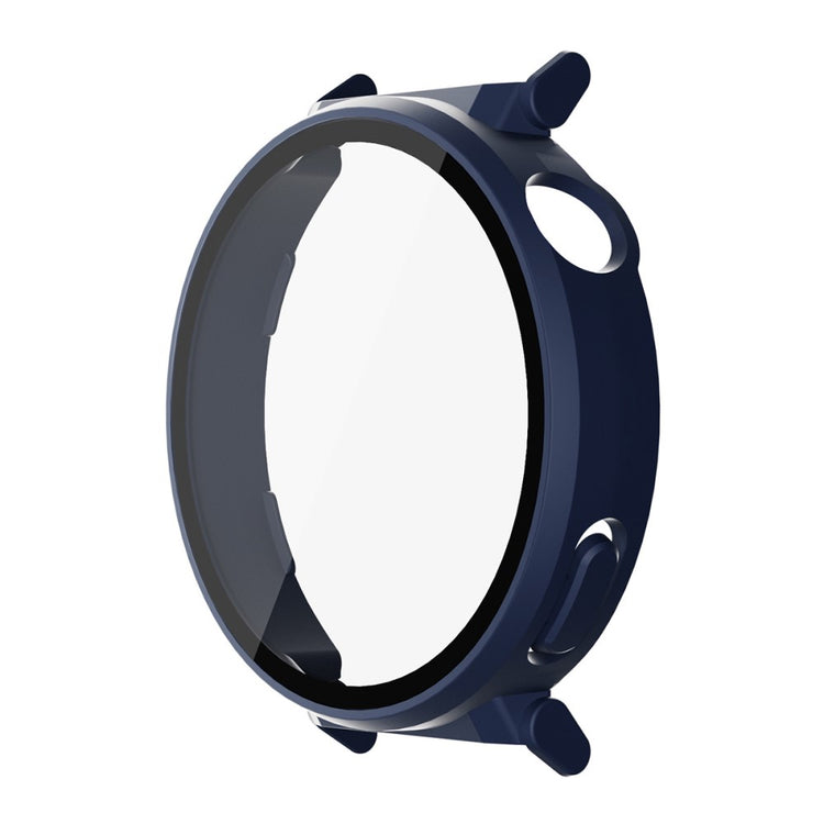Huawei Watch GT 5 Pro 42mm ENKAY Hat-Prince 2-in-1 Rubberized Hard PC Frame with 9H Tempered Glass Screen Protector - Dark Blue#serie_3