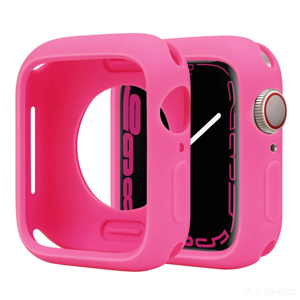 Apple Watch Series 10 42mm Silicone Protective Case Candy Color Shockproof Watch Cover - Barbie Pink#serie_17