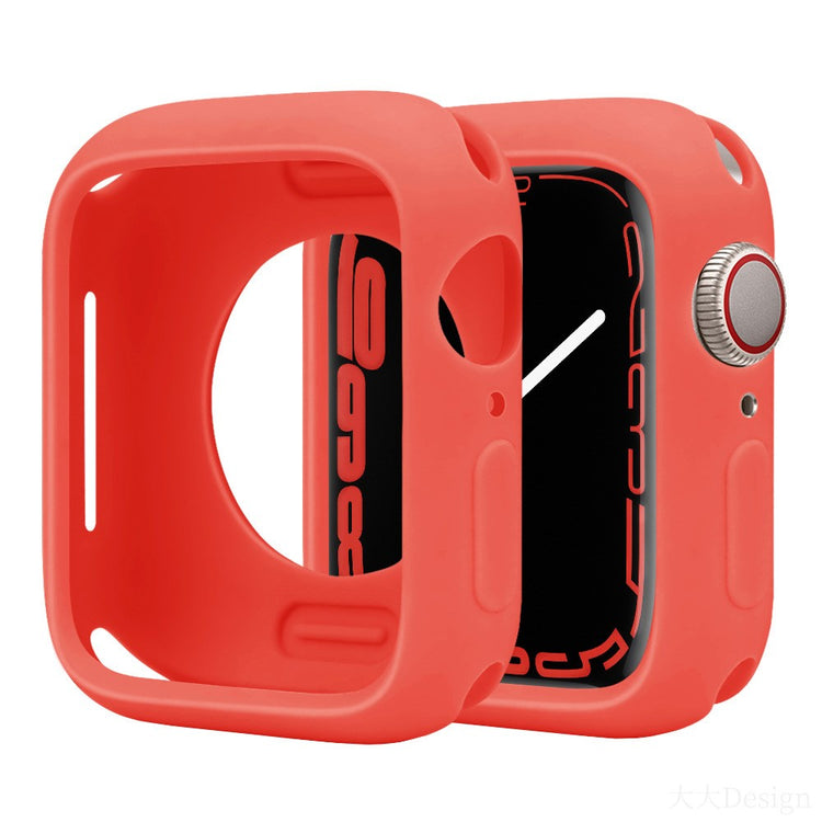 Apple Watch Series 10 42mm Silicone Protective Case Candy Color Shockproof Watch Cover - Coral Red#serie_24