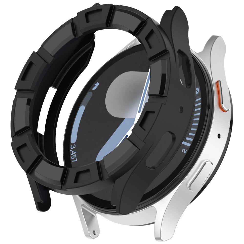 Samsung Galaxy Watch7 40mm Flexible Protective Case Hollow Design Shockproof Watch Cover - Black#serie_1