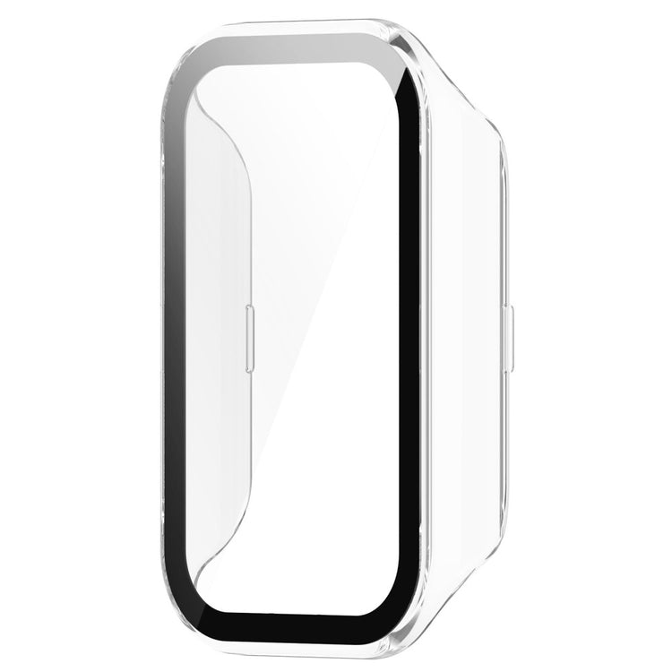 Super Godt Universal Cover med Skærmbeskytter i Silikone og Glas passer til Xiaomi Smart Band 8 Active / Xiaomi Redmi Band 2 - Gennemsigtig#serie_4