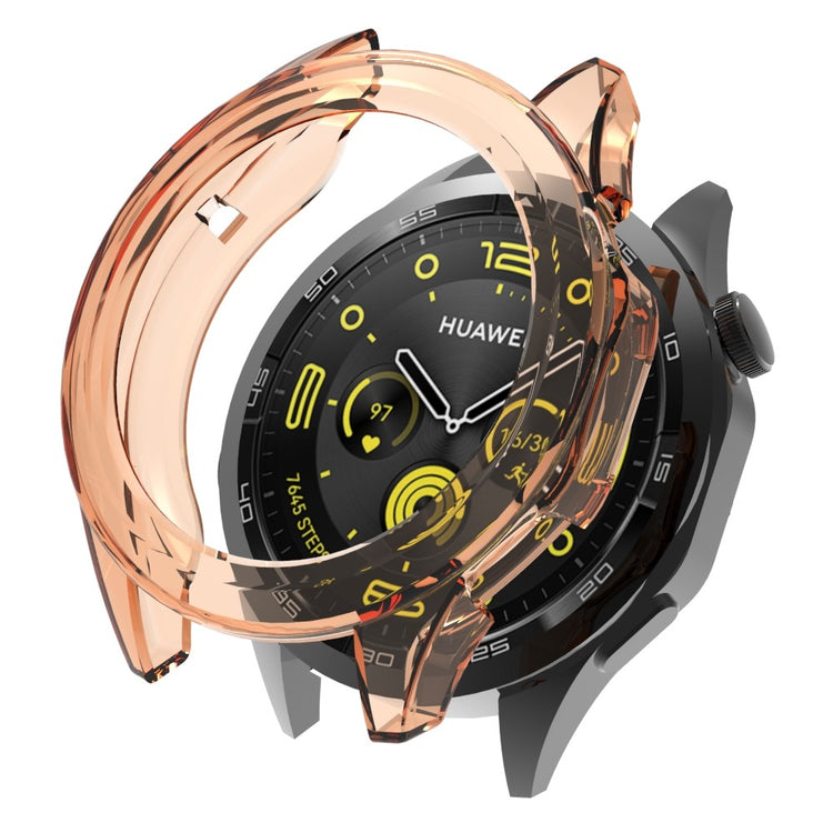 Gennemsigtig Silikone Bumper passer til Huawei Watch GT 4 46mm - Orange#serie_1