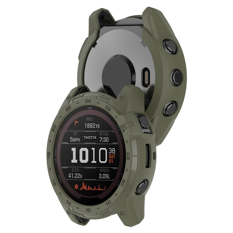 Fleksibel Silikone Bumper passer til Garmin Tactix 7 - Grøn#serie_2