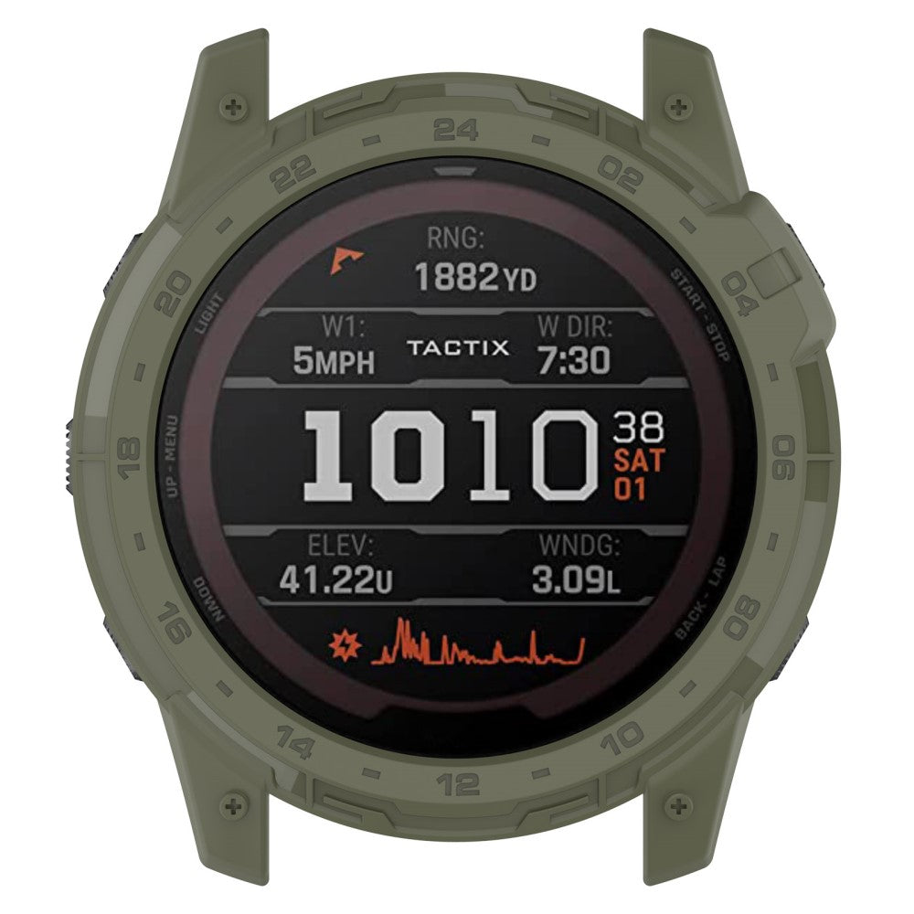 Fleksibel Silikone Bumper passer til Garmin Tactix 7 - Grøn#serie_2