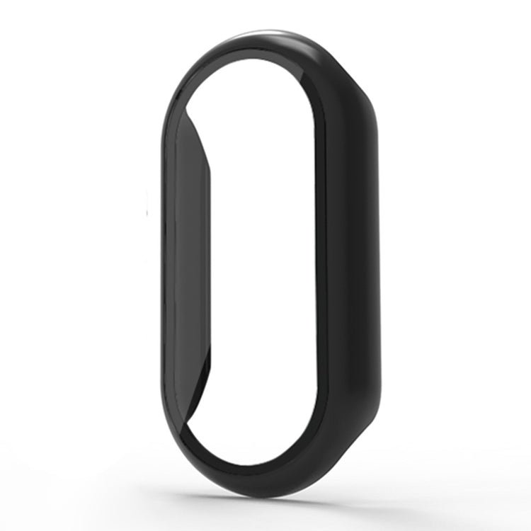 Mega Fed Cover med Skærmbeskytter i Silikone passer til Xiaomi Smart Band 8 - Sort#serie_1