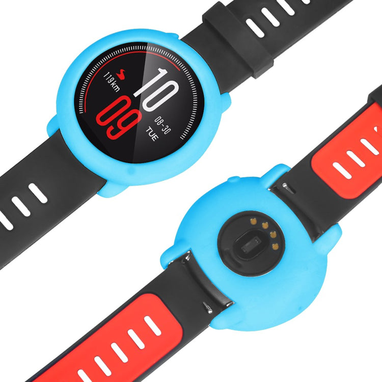 Beskyttende Silikone Bumper passer til Amazfit Pace - Blå#serie_7