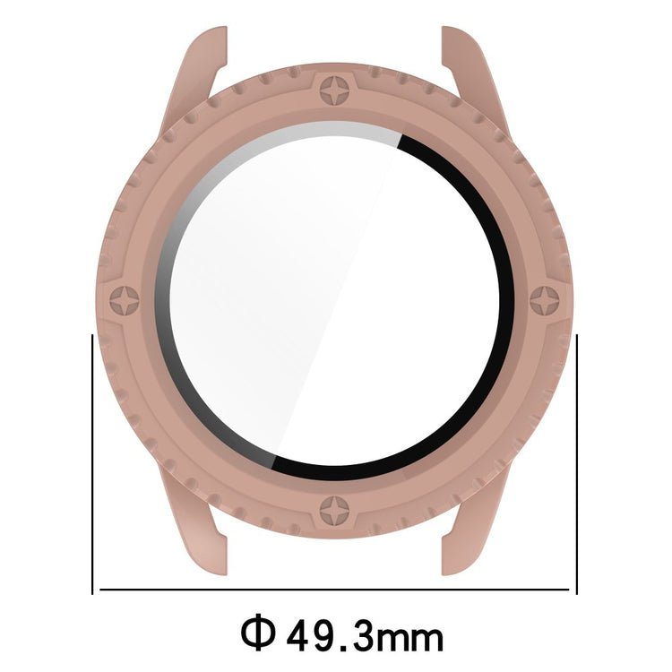 Meget Flot Cover med Skærmbeskytter i Glas passer til Xiaomi Watch S3 - Pink#serie_1