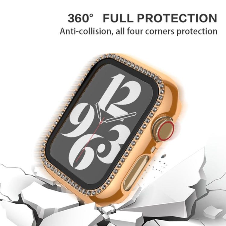 Super Sejt Rhinsten Og Glas Universal Rem passer til Apple Smartwatch - Guld#serie_6