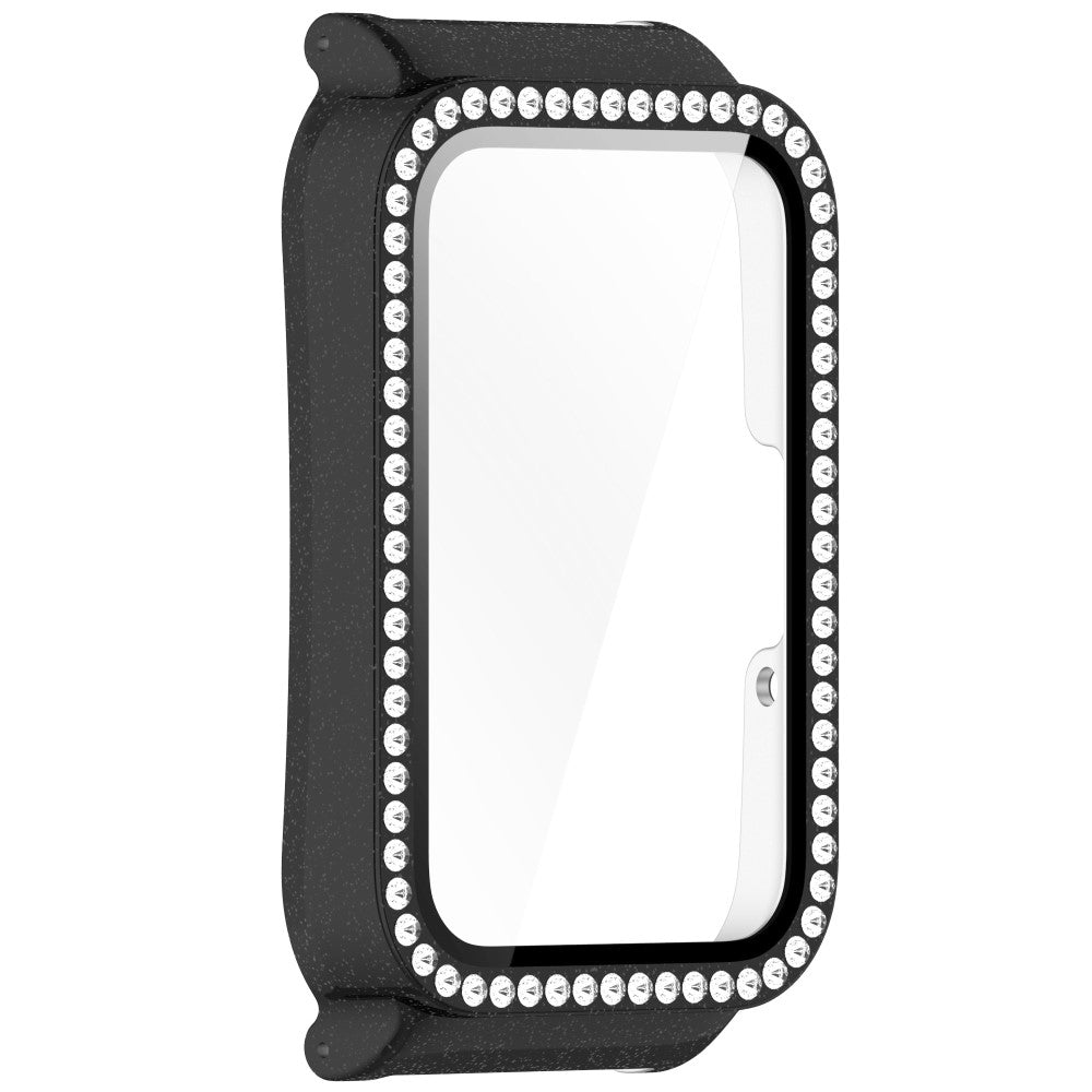 Mega Fashionable Samsung Galaxy Fit 3 Cover with Screen Protector in Rhinestone and Glass - Black#serie_1