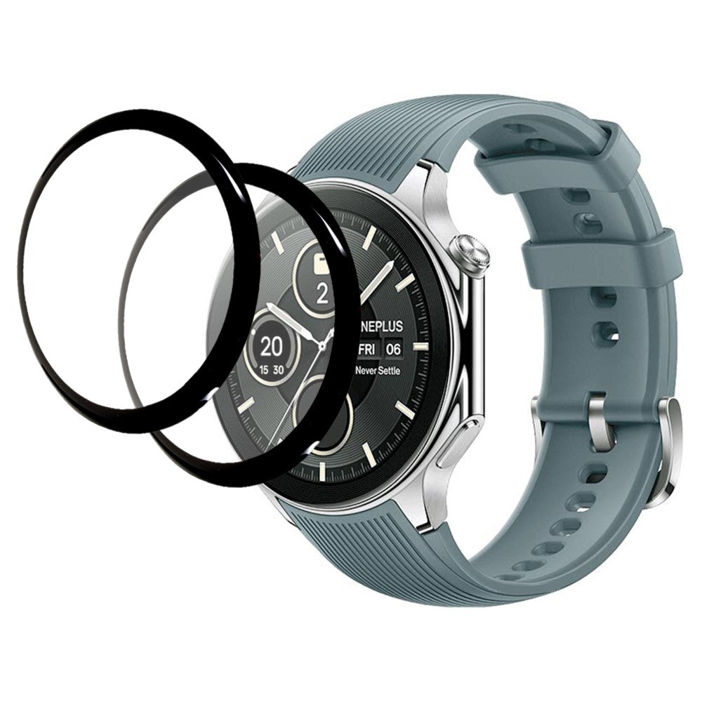 2-pack / Pack OnePlus Watch 2 / Oppo Watch X Screen Protector Watch Soft Film (Black Edge)#serie_1