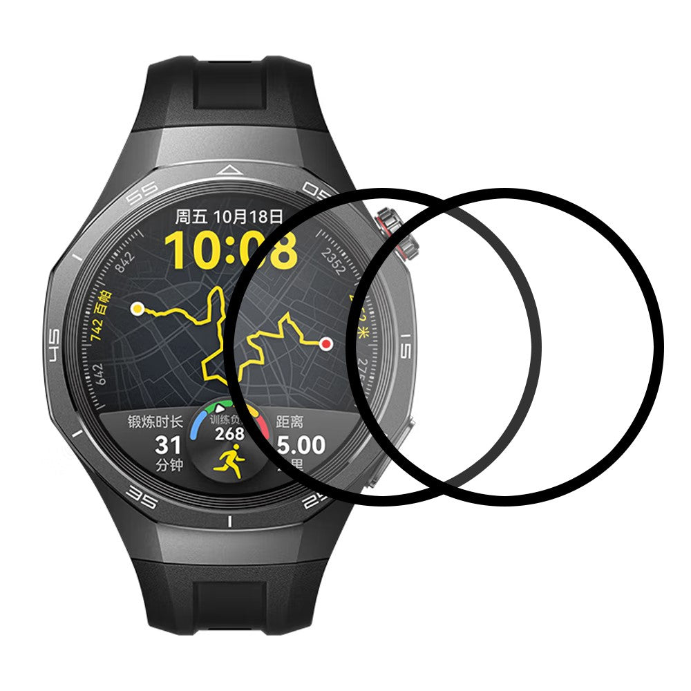 2Pcs / Pack Huawei Watch GT 5 Pro 46mm Watch Screen Protector HD Clear PMMA Film (Black Edge) - Black#serie_1