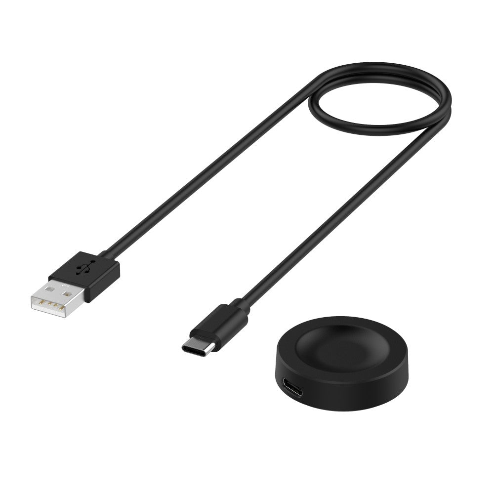 1m Silikone Magnetisk Ladestation passer til Smartwatch - Sort#serie_1