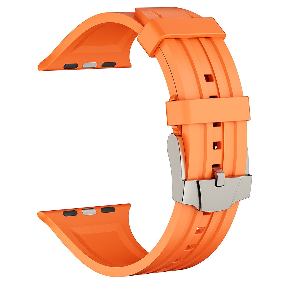 Klassisk Silikone Universal Rem passer til Apple Smartwatch - Orange#serie_1