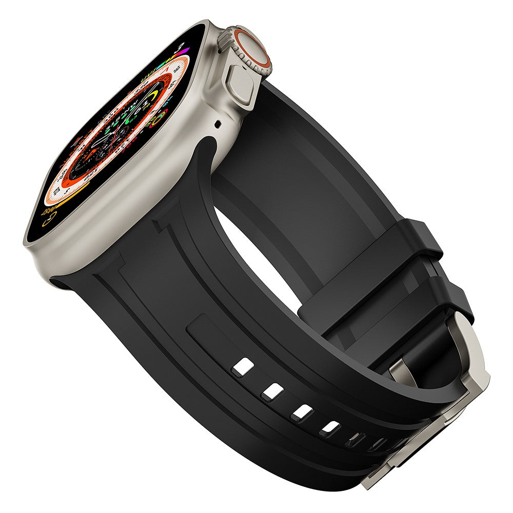 Klassisk Silikone Universal Rem passer til Apple Smartwatch - Sort#serie_3