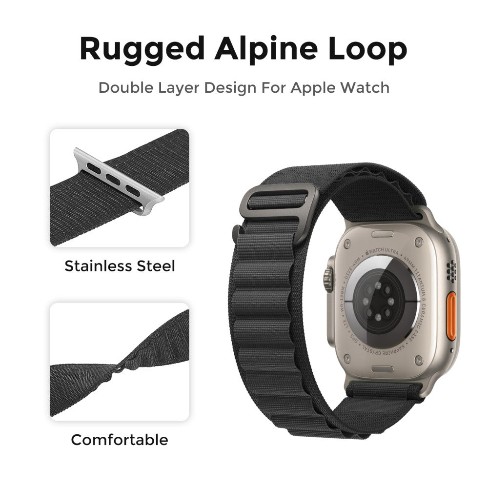 Remarkably Sweet Apple Smartwatch Nylon Universel Strap - Black#serie_3