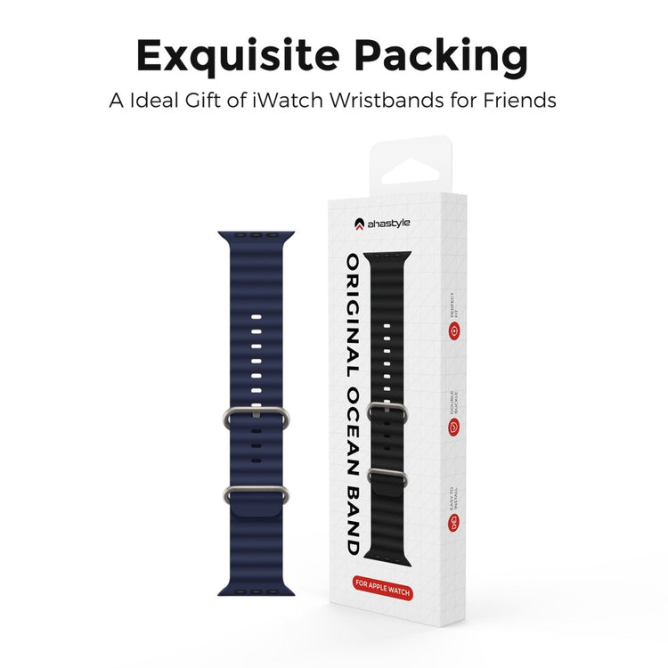 AHASTYLE WG102 Apple Watch Series 49mm - 45mm - 44mm - 42mm Watch Strap - Midnight Blue#serie_5